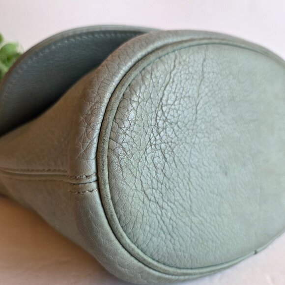 EUC & Vintage Coach Sonoma Flap Bag Natural Grain (#4903) in Aqua - Picture 7 of 15